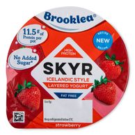 Skyr High Protein Fat Free Strawberry Yogurt 150g Brooklea